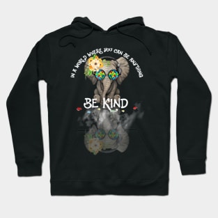 In A World Where You Can Be Anything Be Kind Autism Hoodie